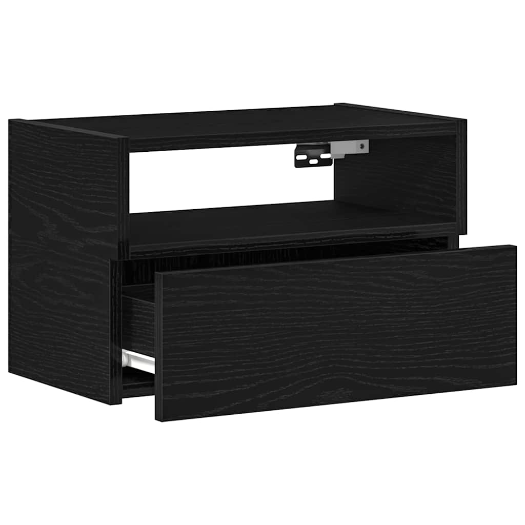 Noptieră de perete, negru, 45x26x28,5 cm GartenMobel Dekor