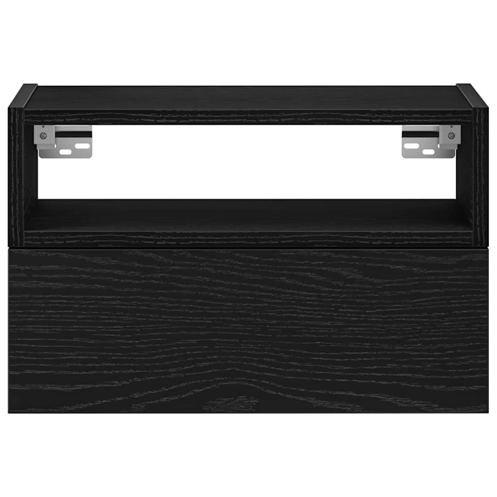 Noptieră de perete, negru, 45x26x28,5 cm GartenMobel Dekor