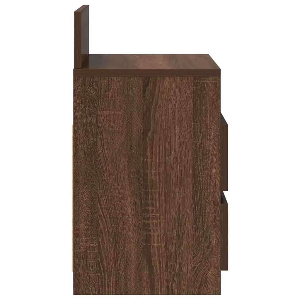 Noptiere 2 buc cu 2 sertare Stejar maro 40x33x60 cm GartenMobel Dekor