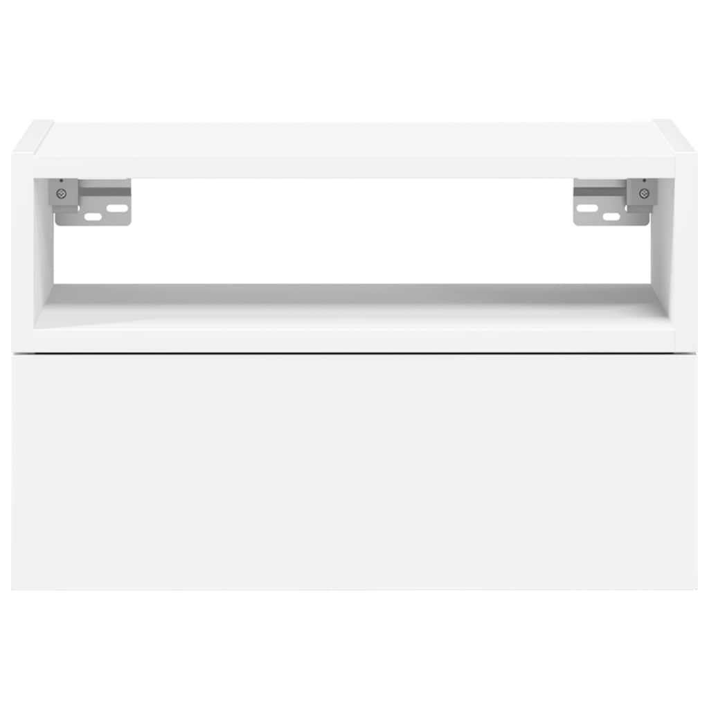 Noptiere de perete, 2 buc., alb, 45x26x28,5 cm GartenMobel Dekor