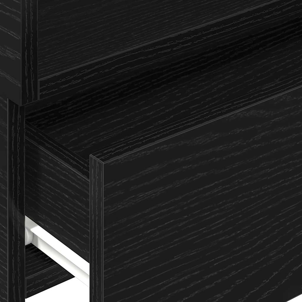 Noptiere de perete, 2 buc., negru, 45x26x28,5 cm GartenMobel Dekor
