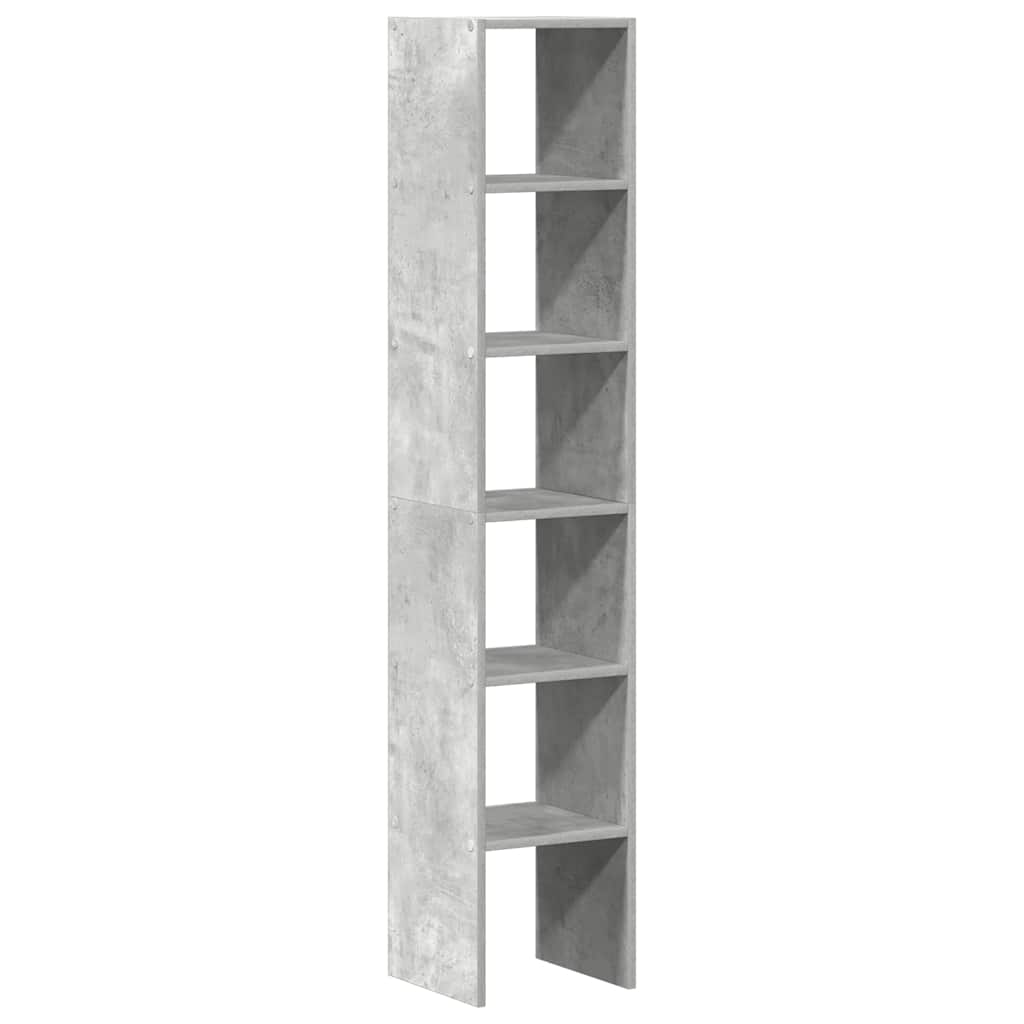 Biblioteci 2 buc. stivuibile Gri Beton Lemn prelucrat GartenMobel Dekor
