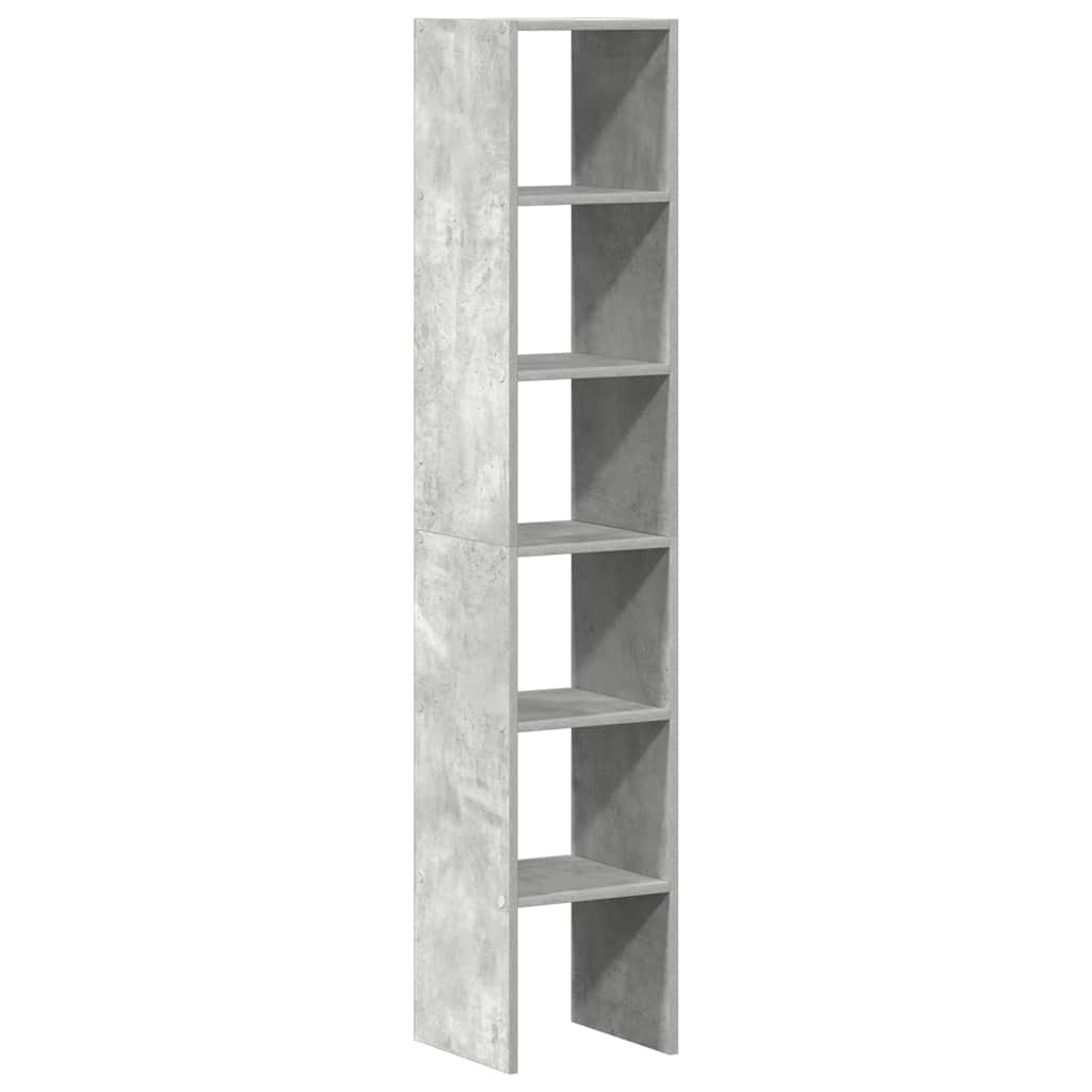 Biblioteci 2 buc. stivuibile Gri Beton Lemn prelucrat GartenMobel Dekor
