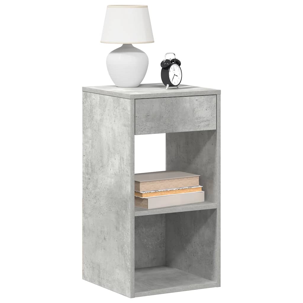 Noptiera cu sertar gri beton 35x34x66,5 cm GartenMobel Dekor