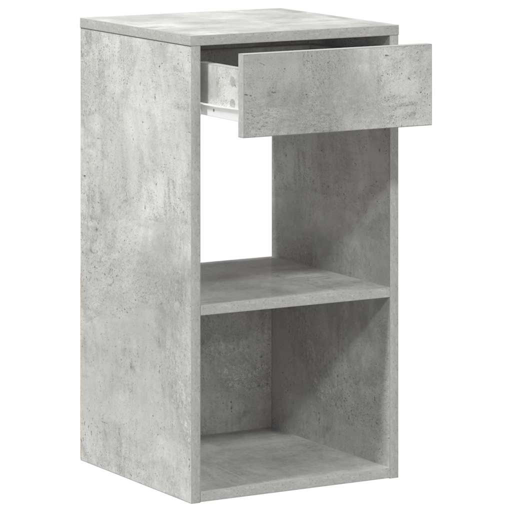 Noptiera cu sertar gri beton 35x34x66,5 cm GartenMobel Dekor