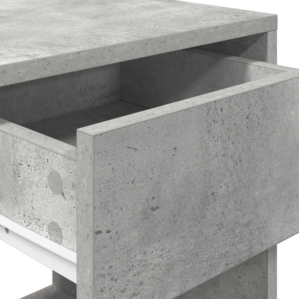 Noptiera cu sertar gri beton 35x34x66,5 cm GartenMobel Dekor
