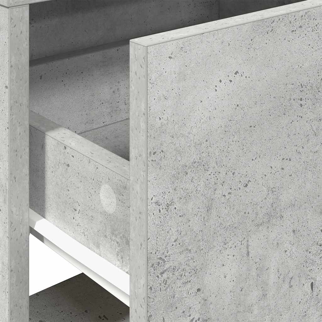 Noptiera cu sertar gri beton 51x31x47 cm GartenMobel Dekor
