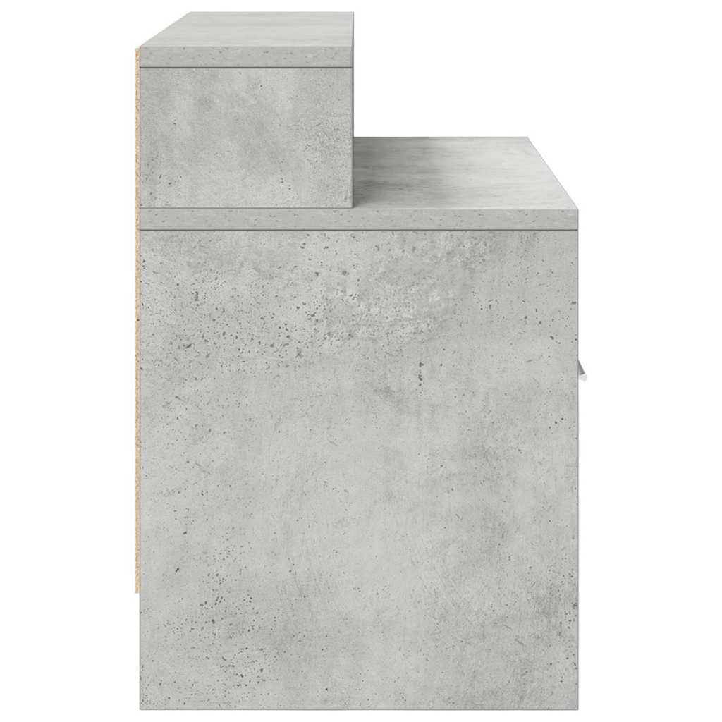 Noptiera cu sertar gri beton 51x31x47 cm GartenMobel Dekor