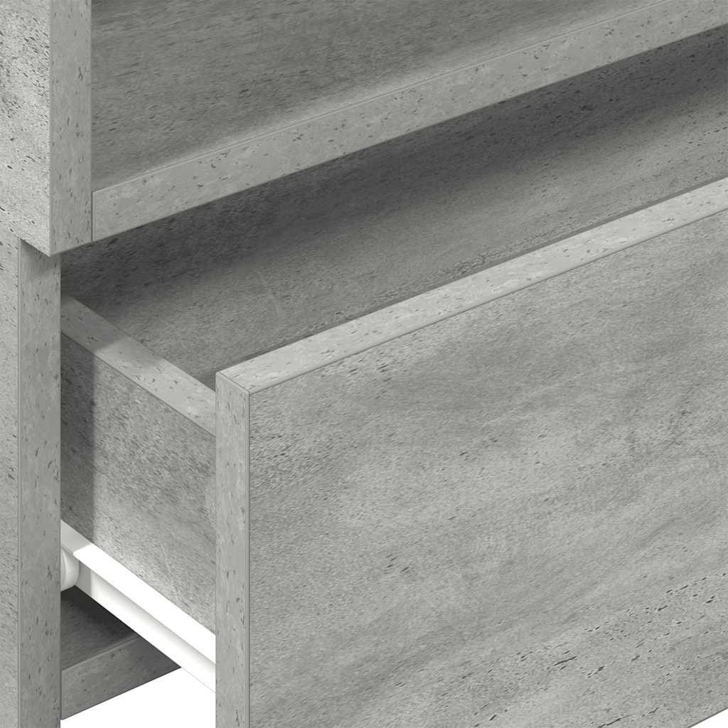 Noptieră de perete, gri beton, 45x26x28,5 cm GartenMobel Dekor