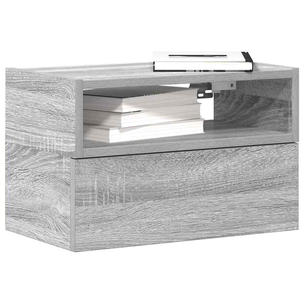 Noptieră montată pe perete gri Sonoma 45x26x28,5 cm GartenMobel Dekor