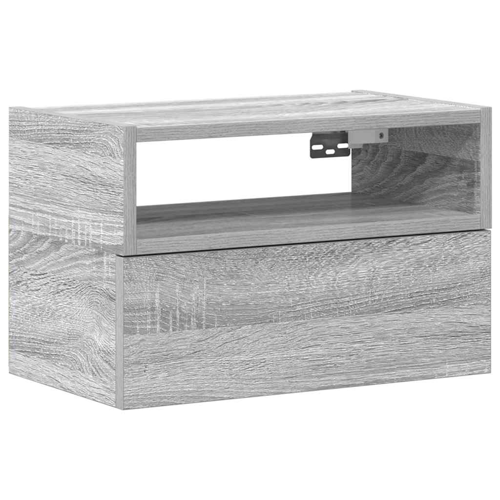 Noptieră montată pe perete gri Sonoma 45x26x28,5 cm GartenMobel Dekor