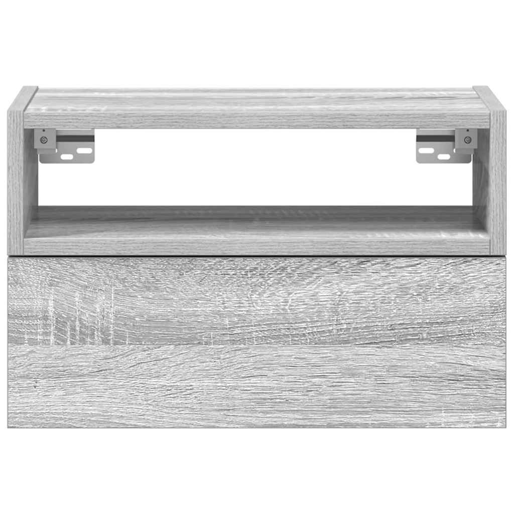 Noptieră montată pe perete gri Sonoma 45x26x28,5 cm GartenMobel Dekor