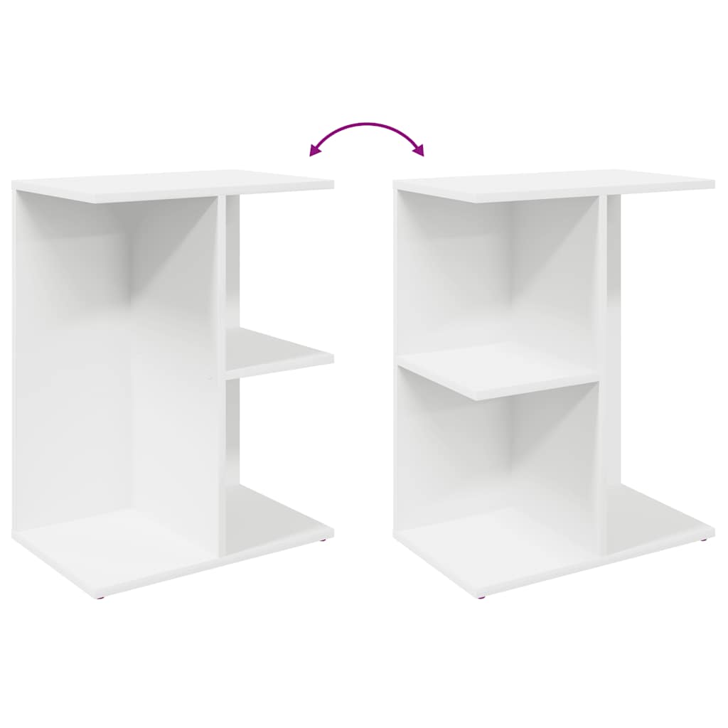 Noptiere 2 buc Alb 46,5x29x61 cm Lemn prelucrat GartenMobel Dekor