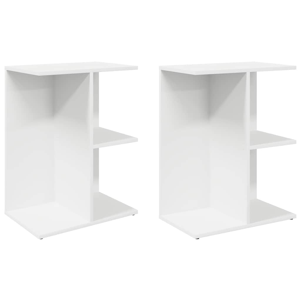 Noptiere 2 buc Alb 46,5x29x61 cm Lemn prelucrat GartenMobel Dekor