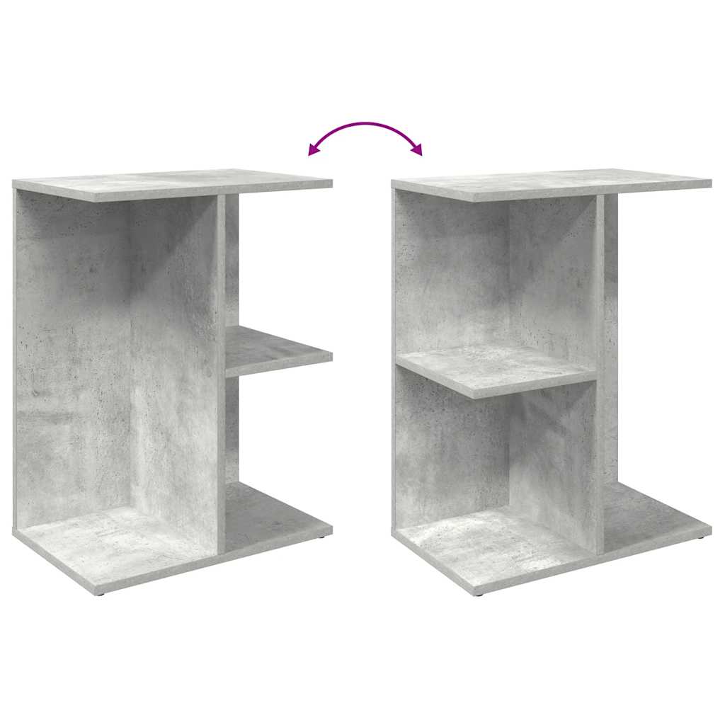 Noptiere 2 buc Beton Gri 46,5x29x61 cm Lemn prelucrat GartenMobel Dekor