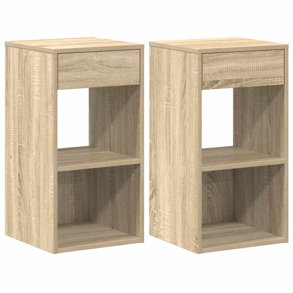 Noptiere cu sertar 2 buc. Stejar Sonoma 35x34x66,5 cm GartenMobel Dekor