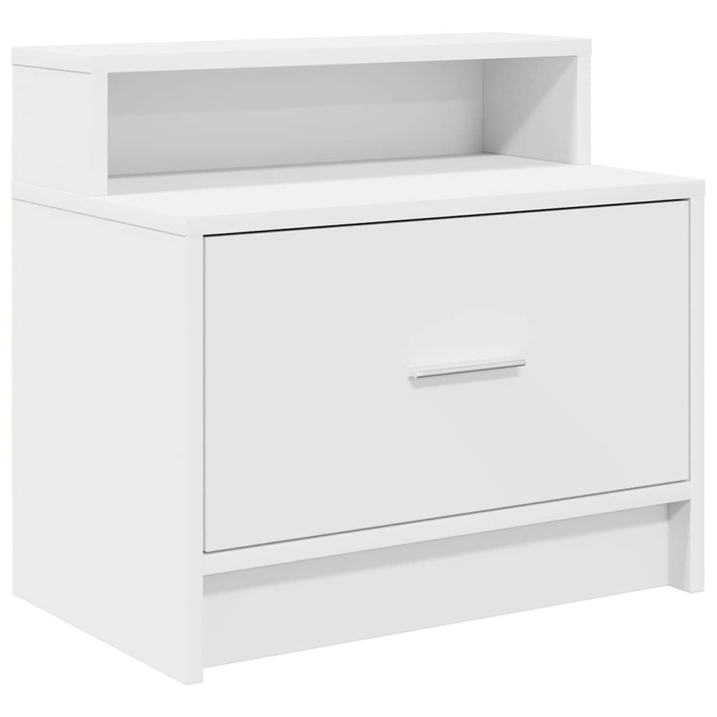Noptiere cu sertar 2 buc Alb 51x31x47 cm GartenMobel Dekor