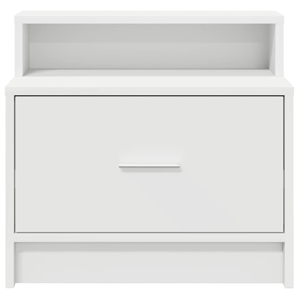 Noptiere cu sertar 2 buc Alb 51x31x47 cm GartenMobel Dekor
