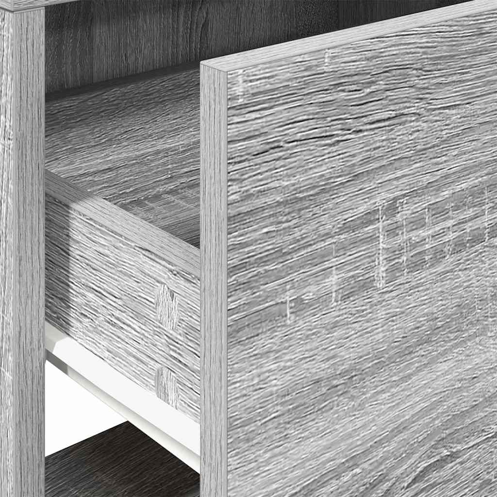 Noptiere cu sertar 2 buc Gri Sonoma 51x31x47 cm GartenMobel Dekor