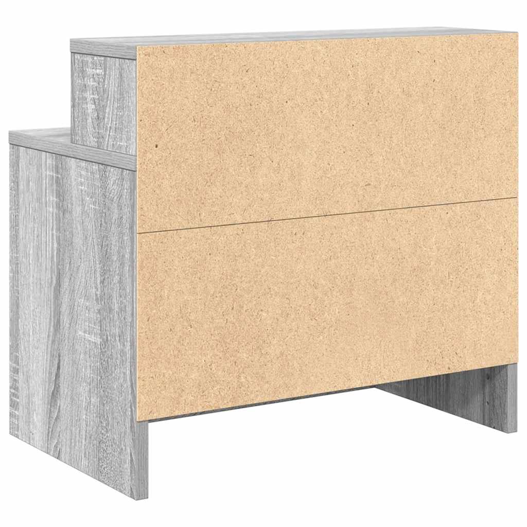 Noptiere cu sertar 2 buc Gri Sonoma 51x31x47 cm GartenMobel Dekor