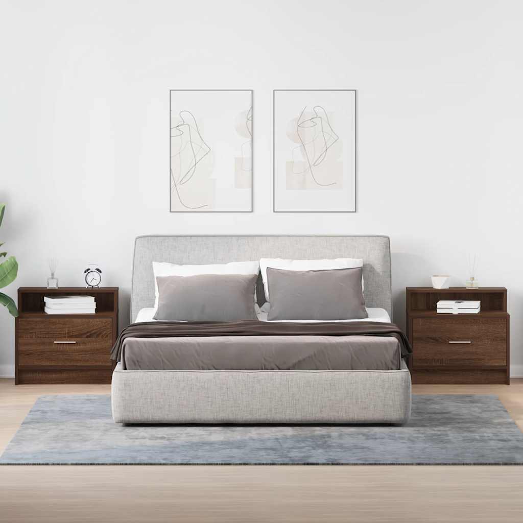 Noptiere cu sertar 2 buc Stejar maro 51x31x47 cm GartenMobel Dekor