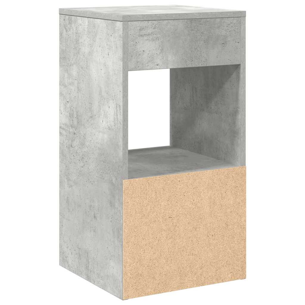 Noptiere cu sertar 2 buc gri beton 35x34x66,5 cm GartenMobel Dekor