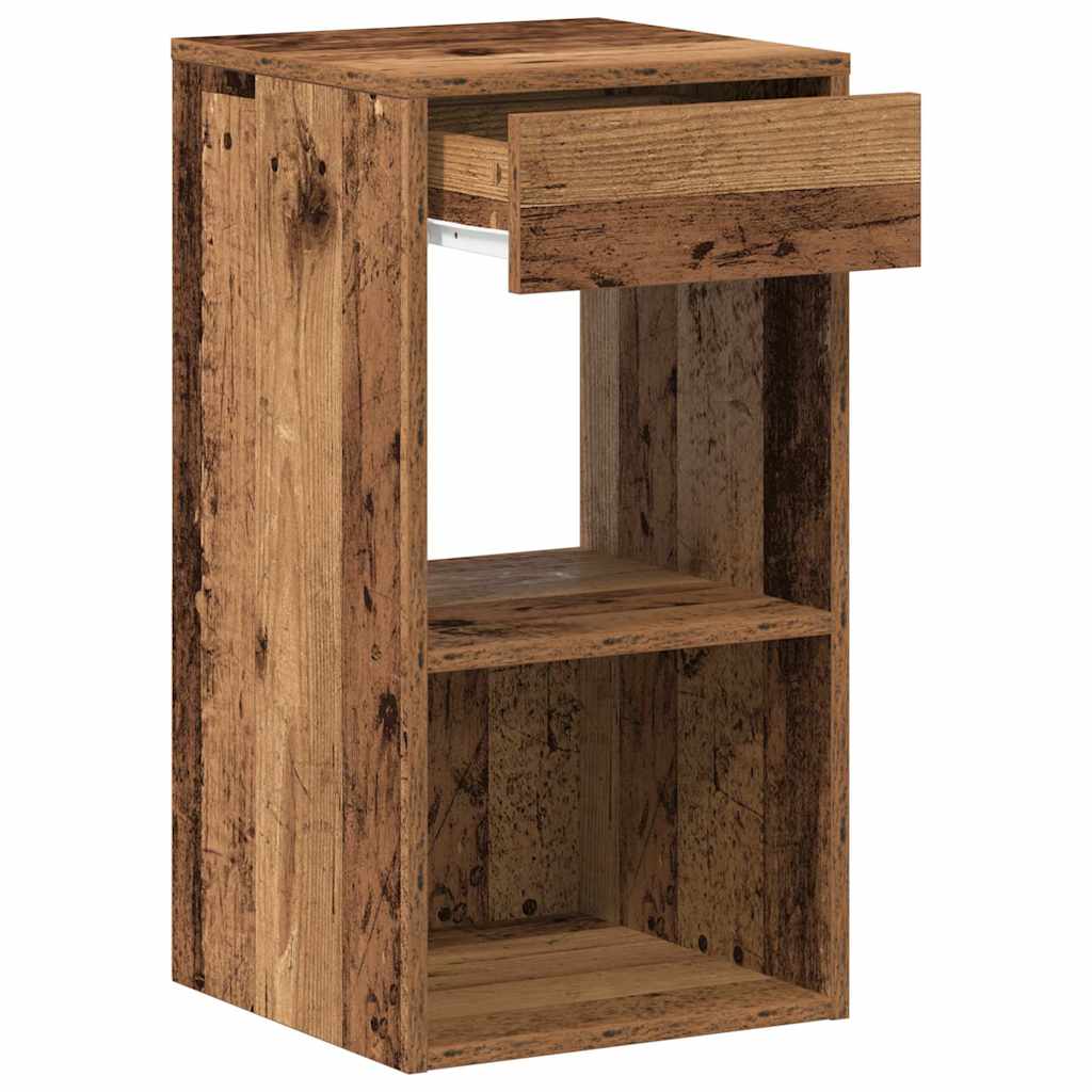 Noptiere cu sertar 2 buc lemn vechi 35x34x66,5 cm GartenMobel Dekor