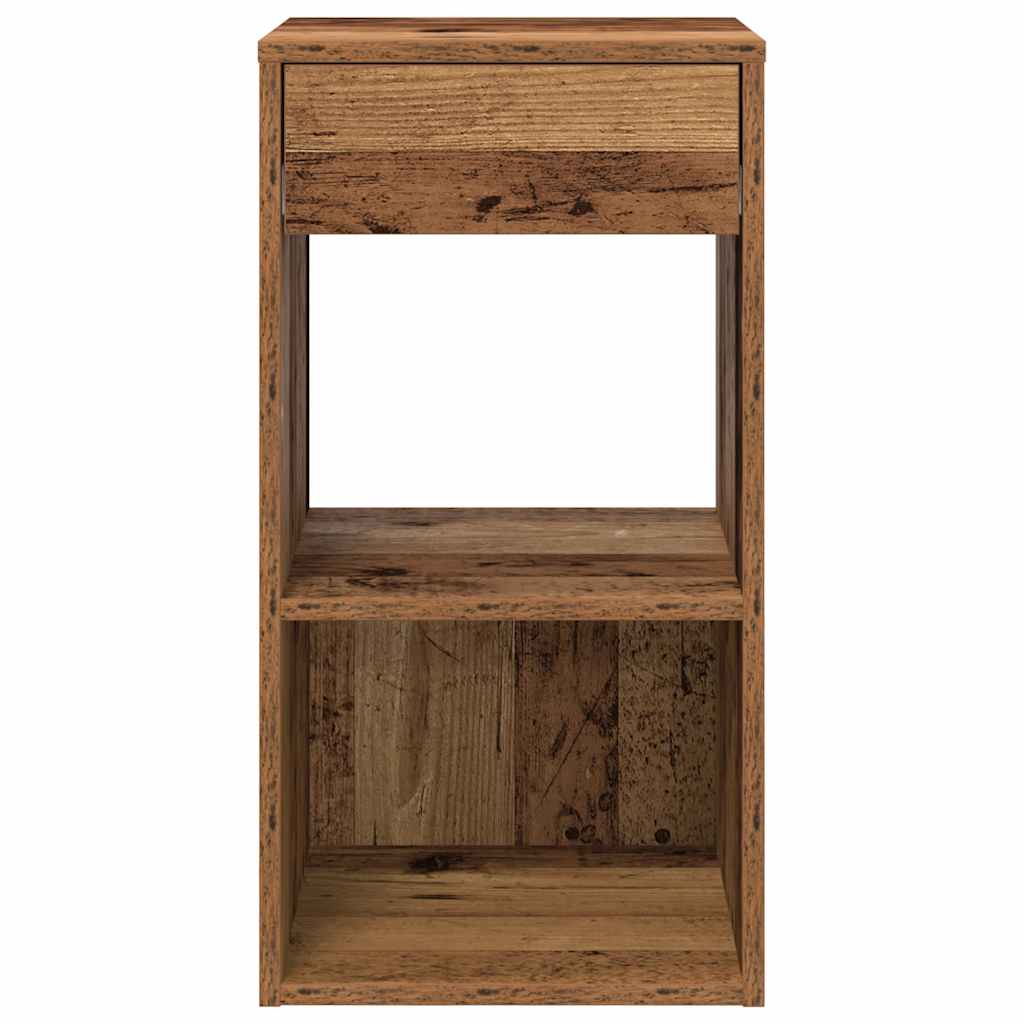Noptiere cu sertar 2 buc lemn vechi 35x34x66,5 cm GartenMobel Dekor