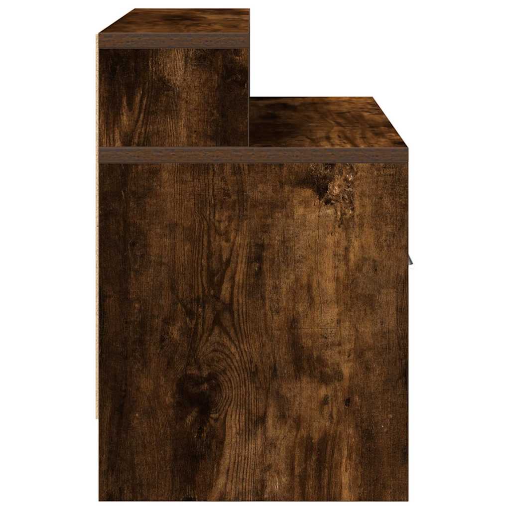 Noptiere cu sertar 2 buc stejar afumat 51x31x47 cm GartenMobel Dekor