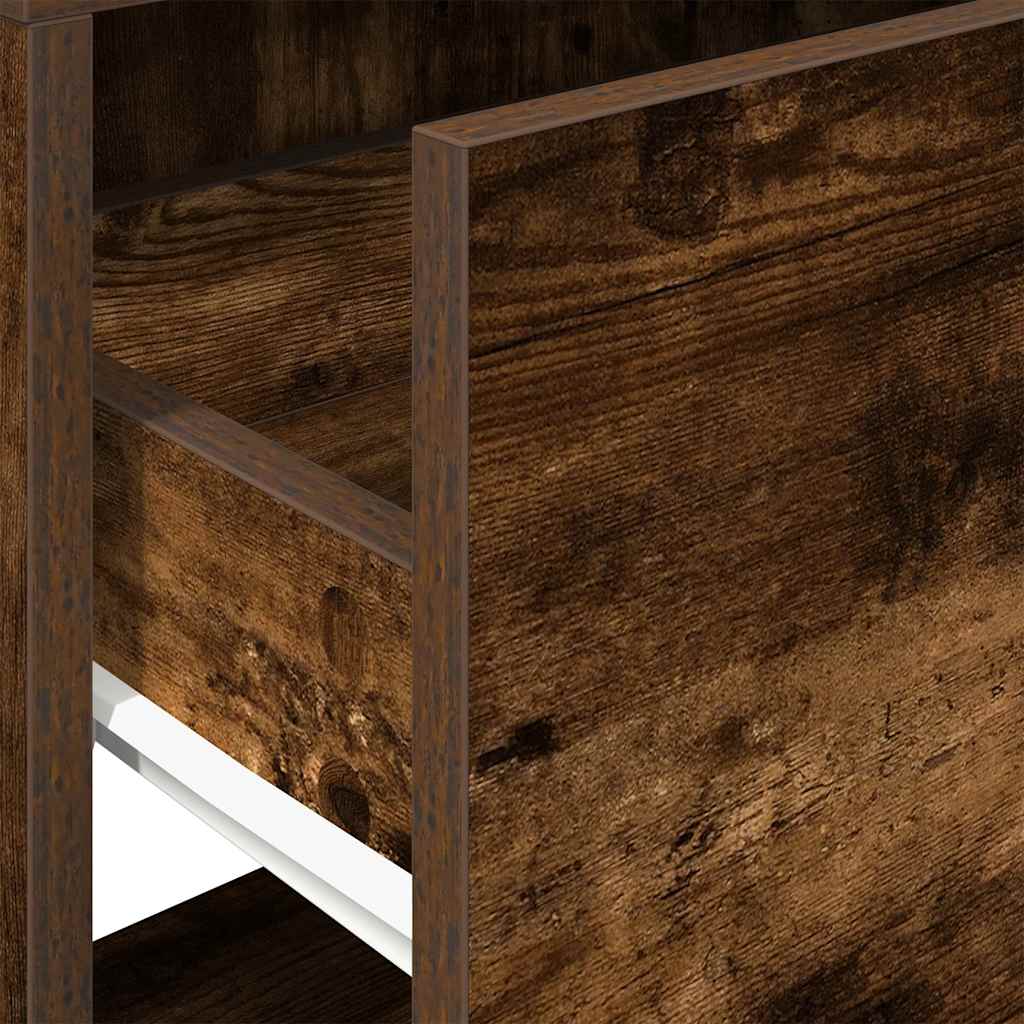 Noptiere cu sertar 2 buc stejar afumat 51x31x47 cm GartenMobel Dekor