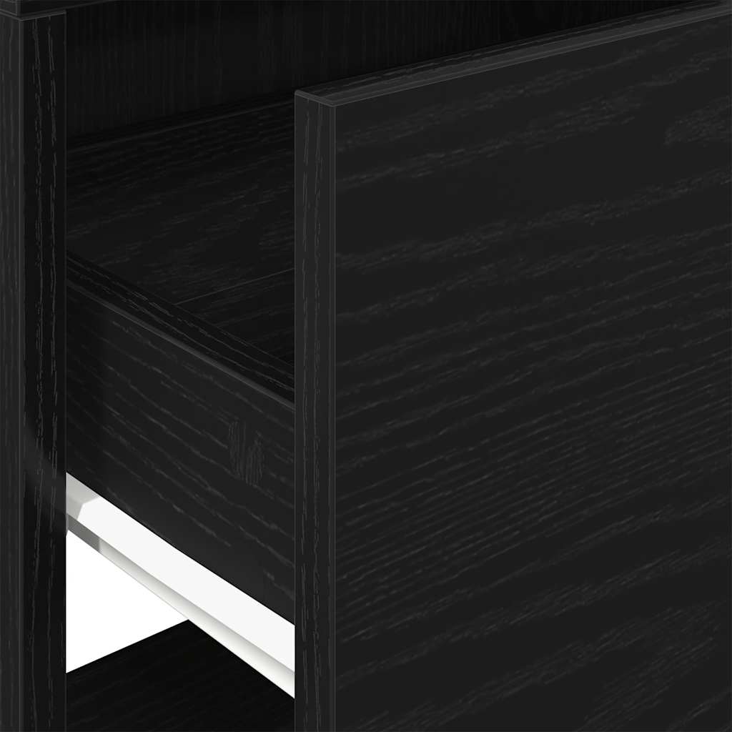 Noptiere cu sertar 2 buc stejar negru 51x31x47 cm GartenMobel Dekor