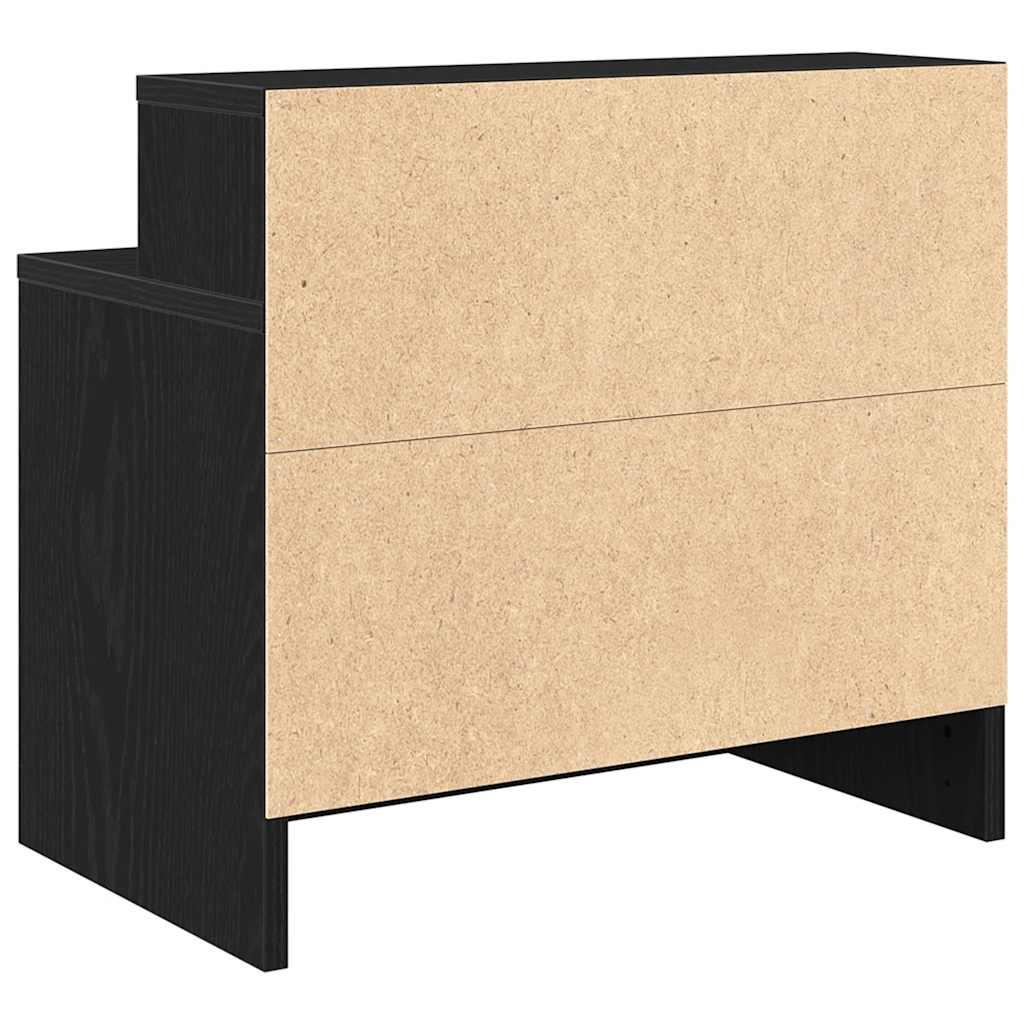 Noptiere cu sertar 2 buc stejar negru 51x31x47 cm GartenMobel Dekor
