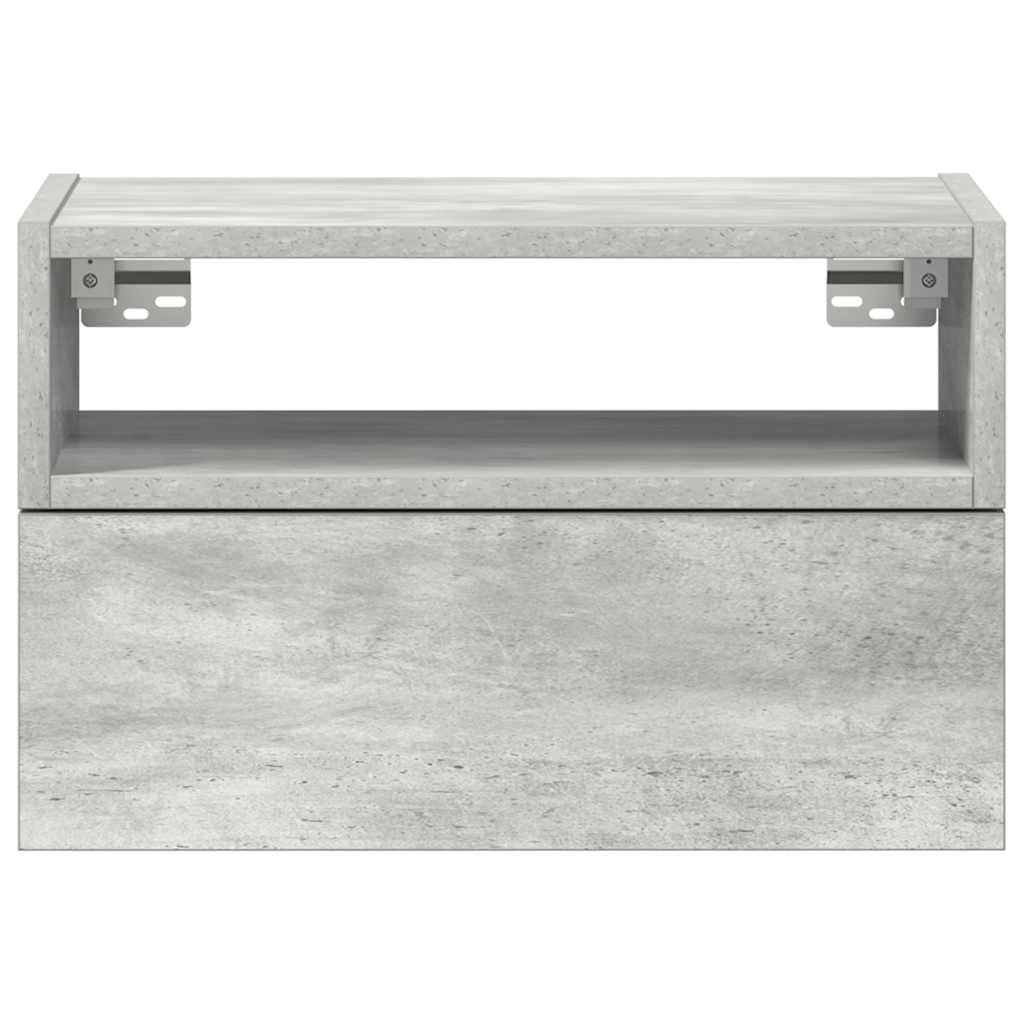 Noptiere de perete, 2 buc., gri beton, 45x26x28,5 cm GartenMobel Dekor