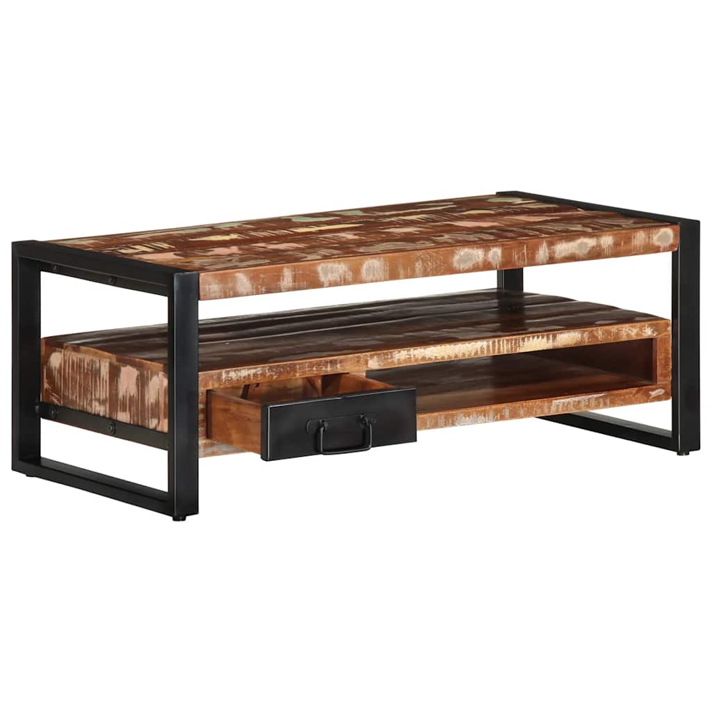 Masuta de cafea multicolora 90x50x36 cm lemn masiv recuperat GartenMobel Dekor