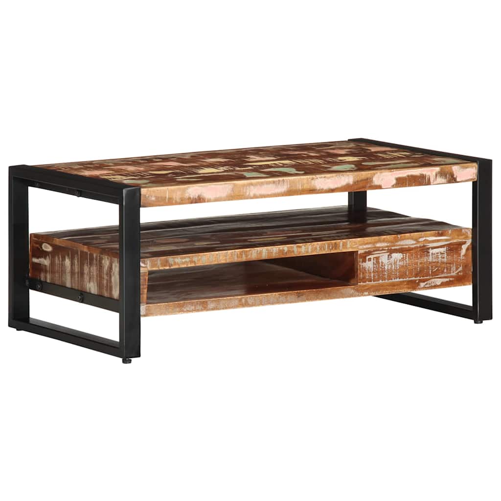 Masuta de cafea multicolora 90x50x36 cm lemn masiv recuperat GartenMobel Dekor