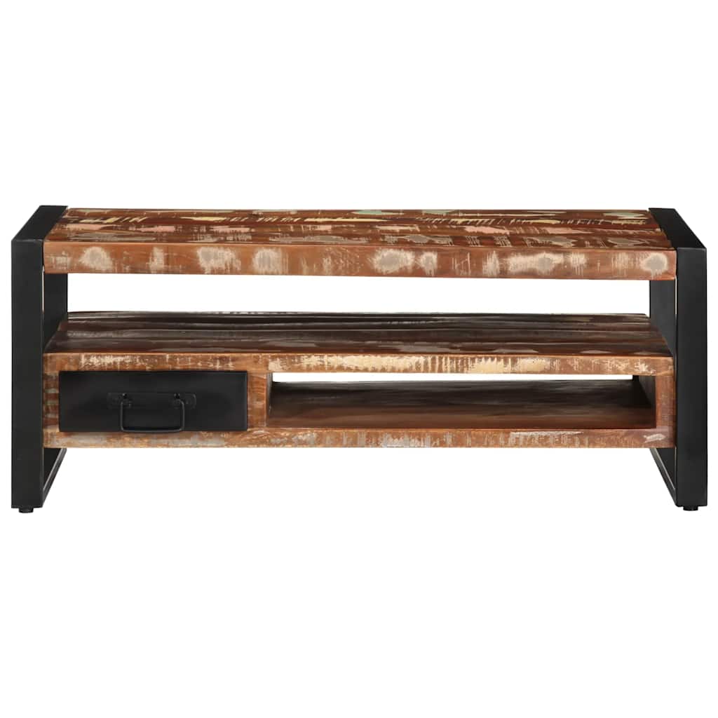 Masuta de cafea multicolora 90x50x36 cm lemn masiv recuperat GartenMobel Dekor
