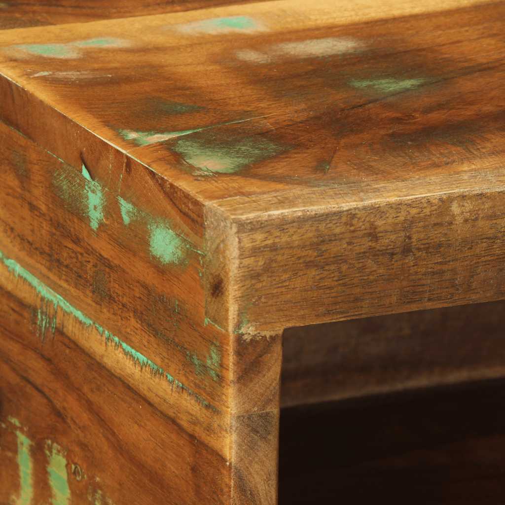 Dulap TV montat pe perete 100x30x19 cm, lemn masiv reciclat GartenMobel Dekor