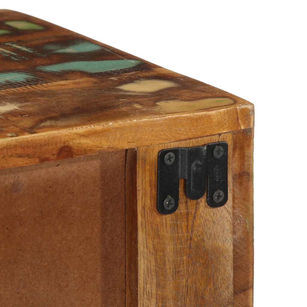 Dulap TV montat pe perete 100x30x19 cm, lemn masiv reciclat GartenMobel Dekor