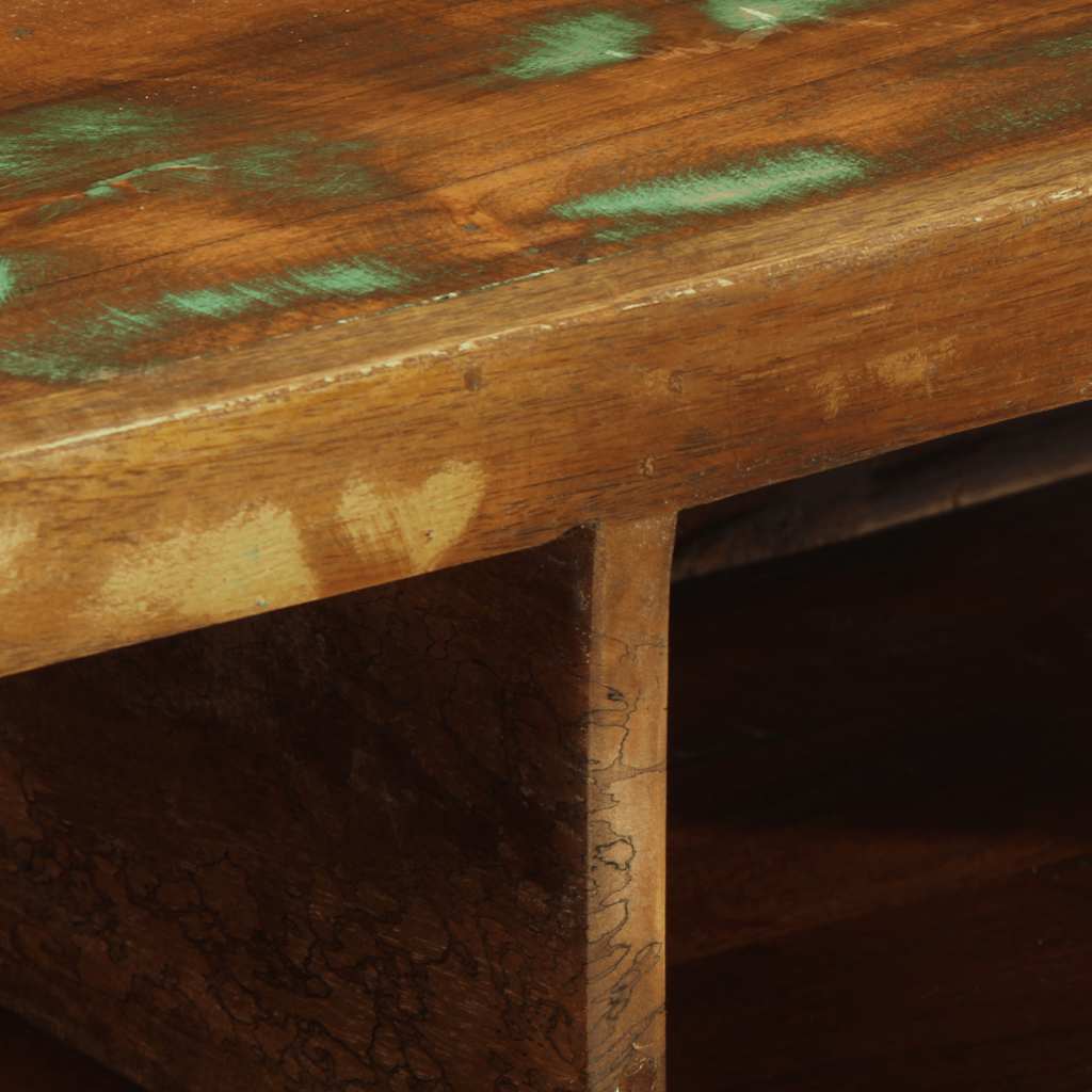 Dulap TV montat pe perete 100x30x19 cm, lemn masiv reciclat GartenMobel Dekor