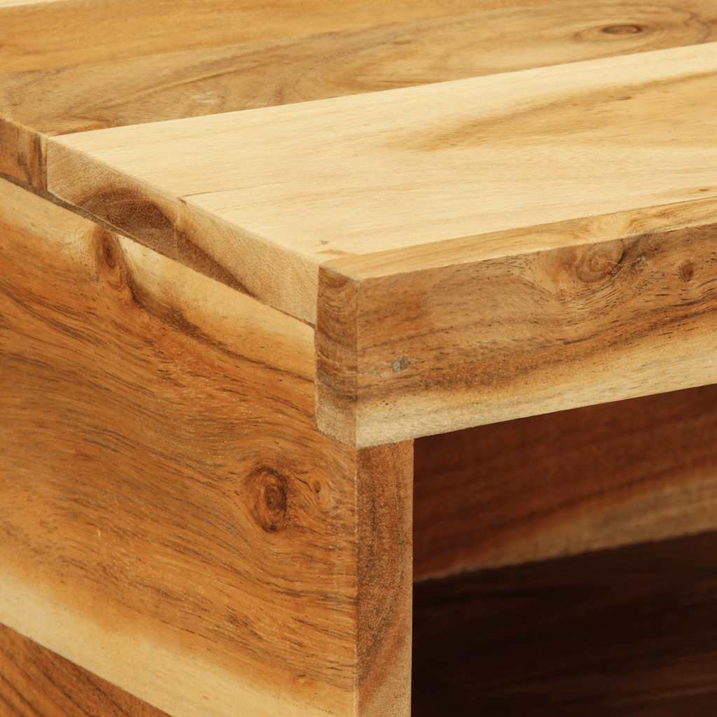 Dulap TV montat pe perete 60x30x19 cm, lemn masiv de acacia GartenMobel Dekor