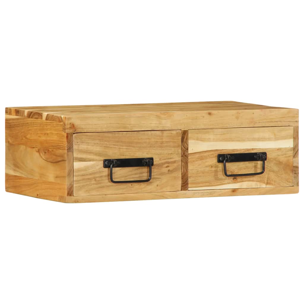 Dulap TV montat pe perete 60x30x19 cm, lemn masiv de acacia GartenMobel Dekor