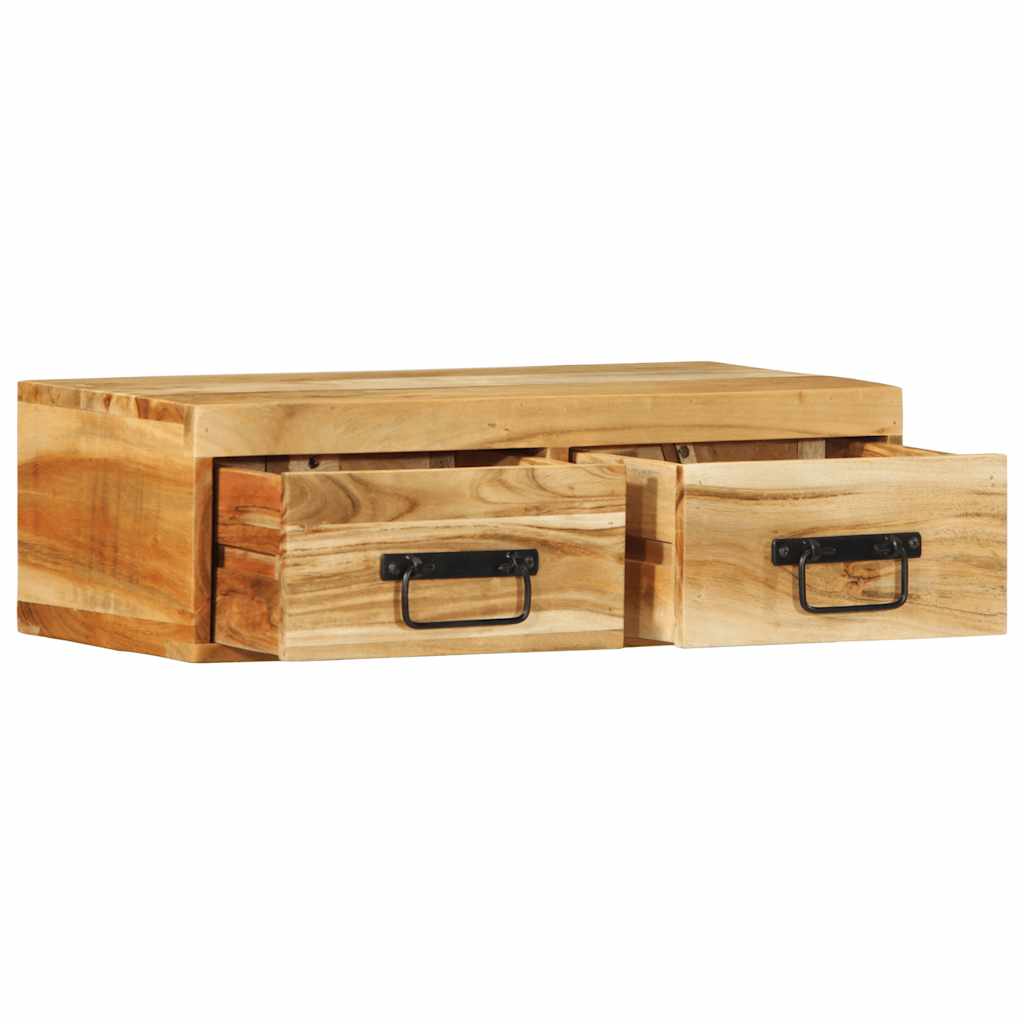 Dulap TV montat pe perete 60x30x19 cm, lemn masiv de acacia GartenMobel Dekor