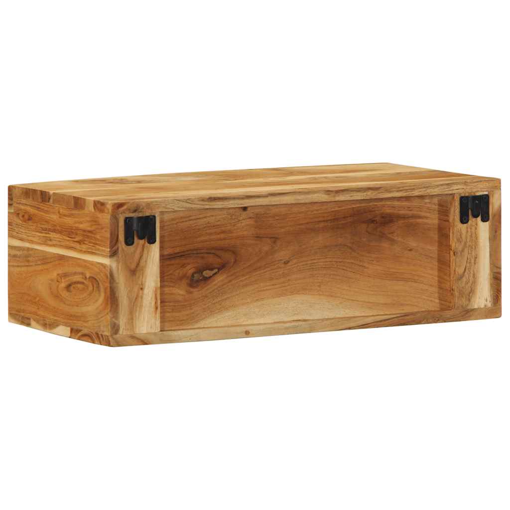 Dulap TV montat pe perete 60x30x19 cm, lemn masiv de acacia GartenMobel Dekor