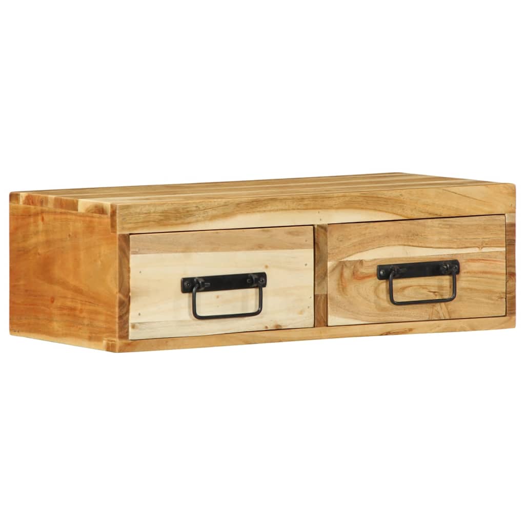 Dulap TV montat pe perete 60x30x19 cm, lemn masiv de acacia GartenMobel Dekor
