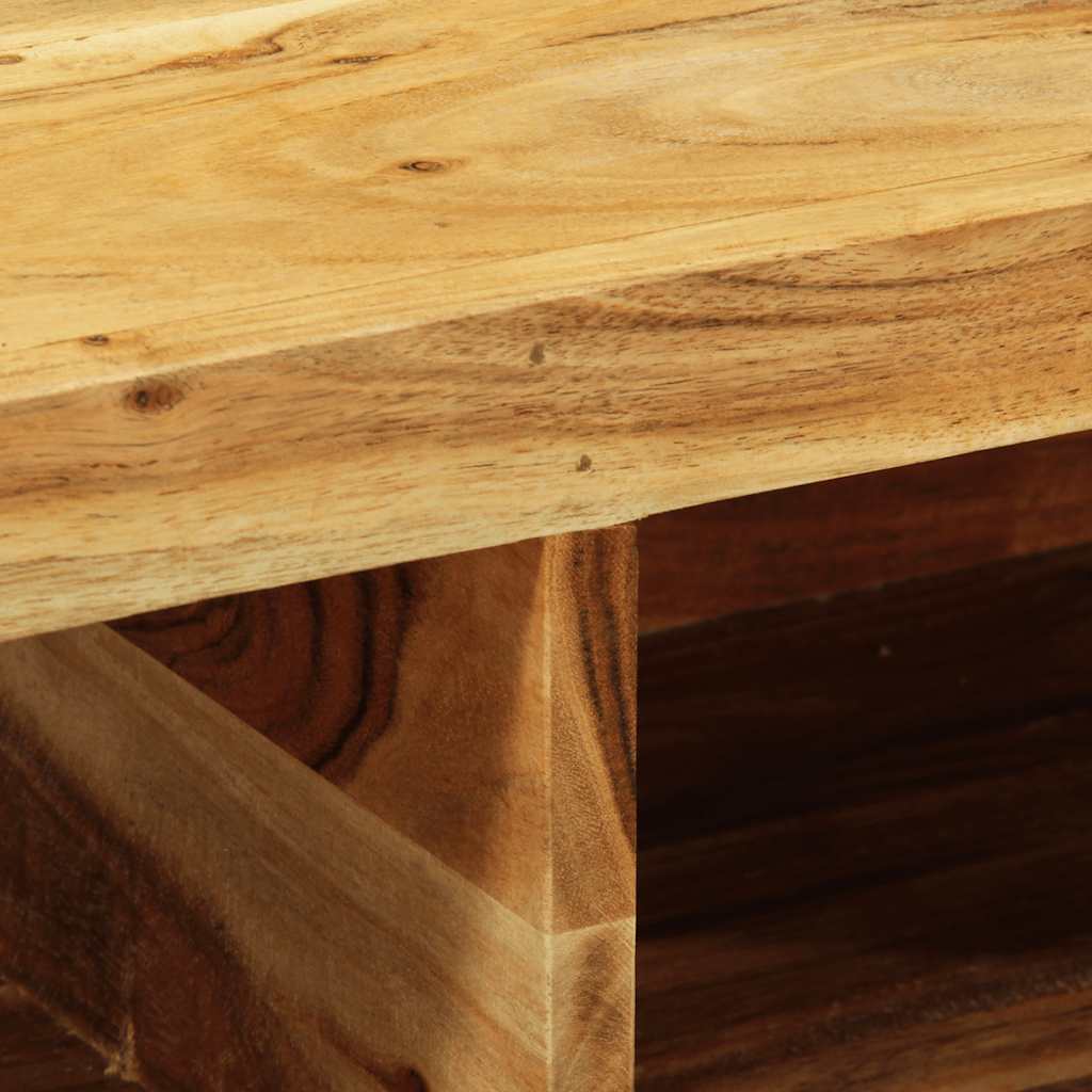 Dulap TV montat pe perete 60x30x19 cm, lemn masiv de acacia GartenMobel Dekor