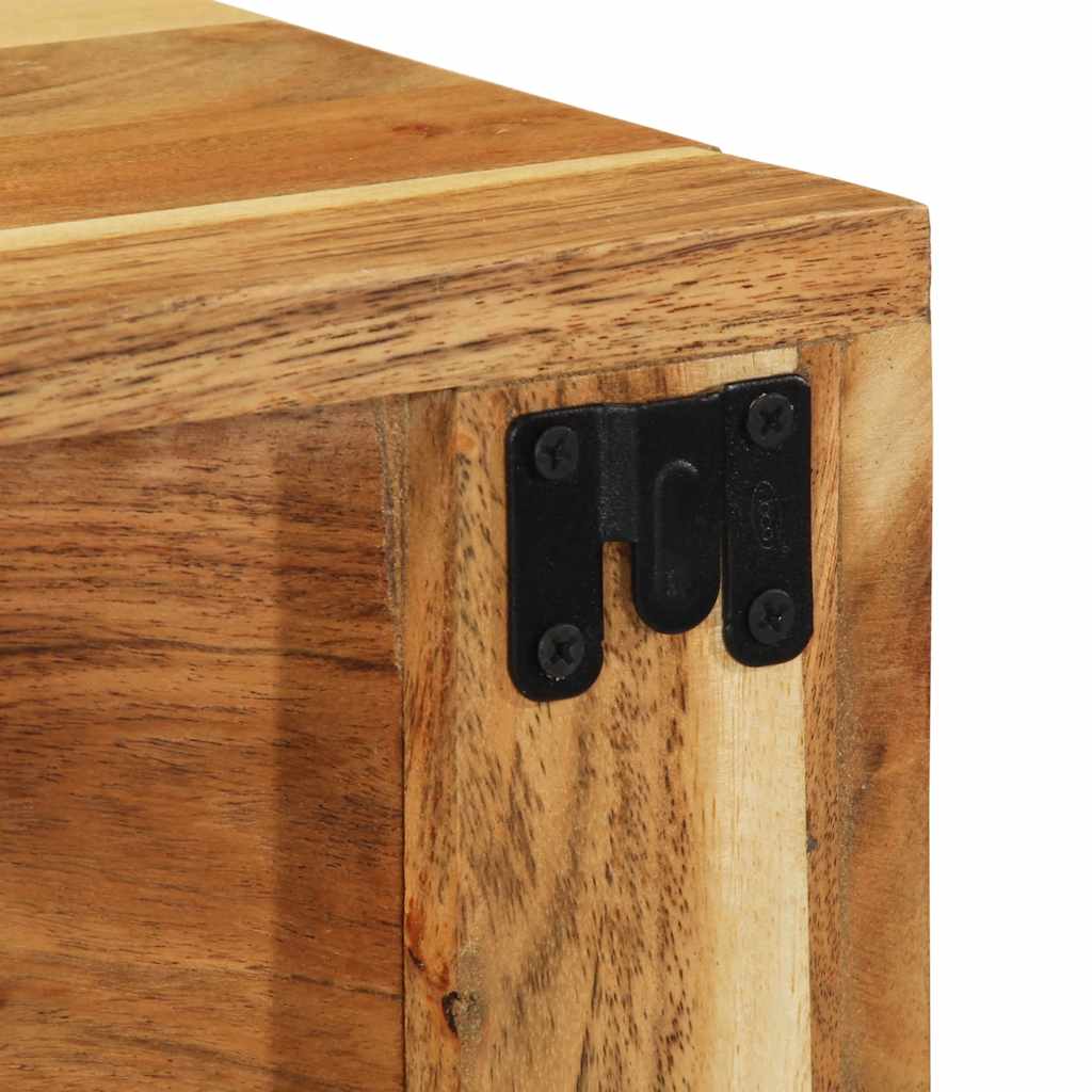 Dulap TV montat pe perete 60x30x19 cm, lemn masiv de acacia GartenMobel Dekor