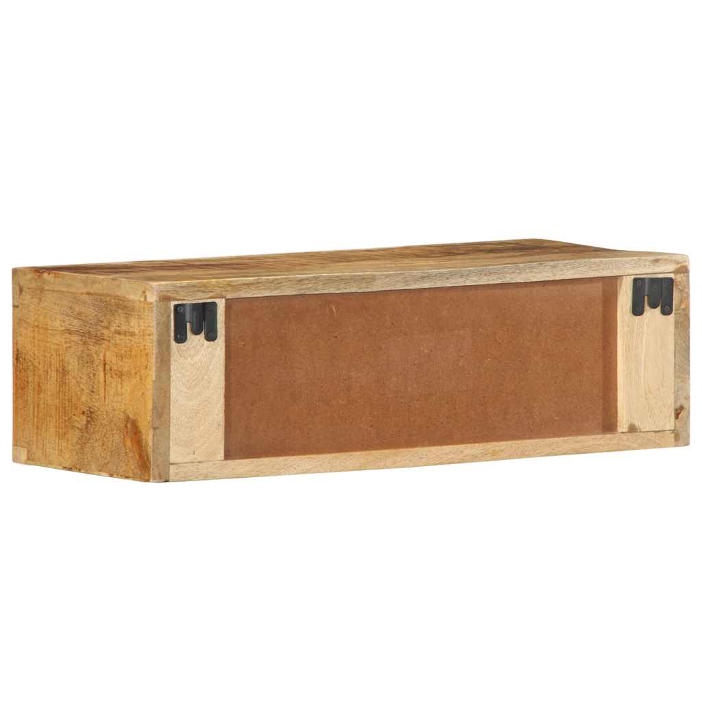 Dulap TV montat pe perete 60x30x19 cm, lemn masiv de mango brut GartenMobel Dekor