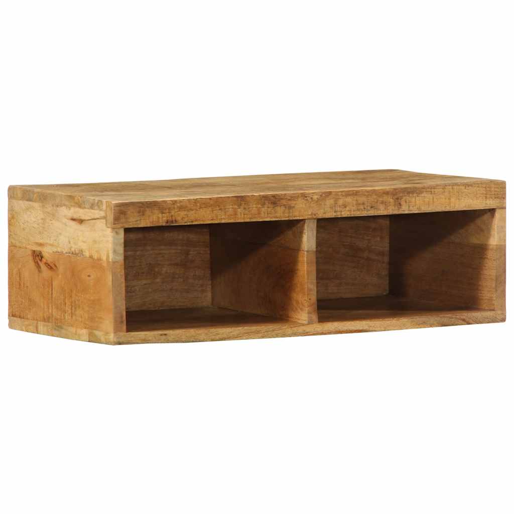 Dulap TV montat pe perete 60x30x19 cm, lemn masiv de mango brut GartenMobel Dekor
