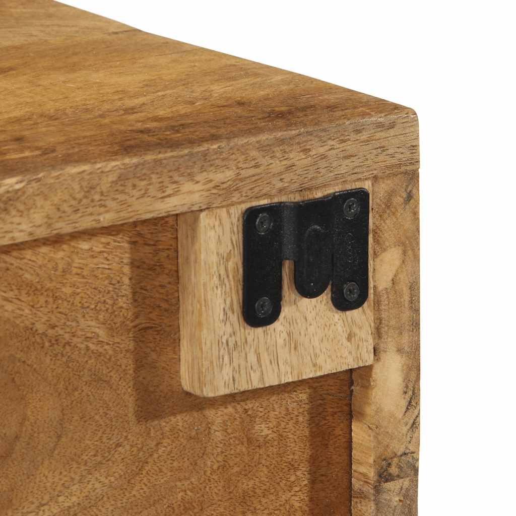 Dulap TV montat pe perete 60x30x19 cm, lemn masiv de mango brut GartenMobel Dekor