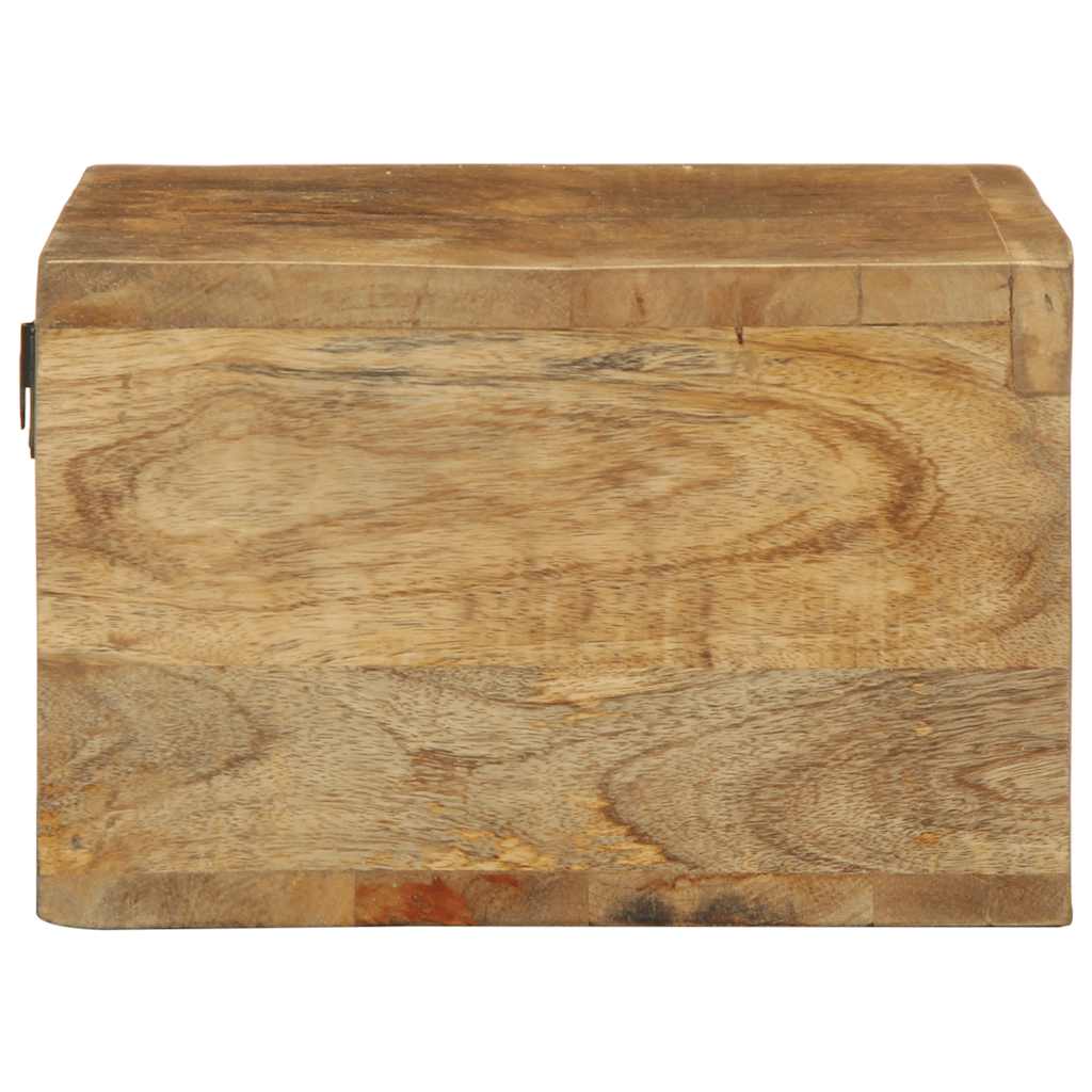 Dulap TV montat pe perete 60x30x19 cm, lemn masiv de mango brut GartenMobel Dekor